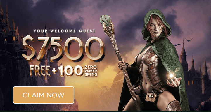 Bonus Up to AUD $7,500 + 100 free spins